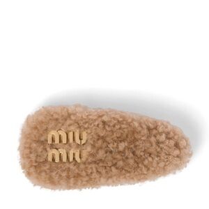 Miu Miu shearling hair clips